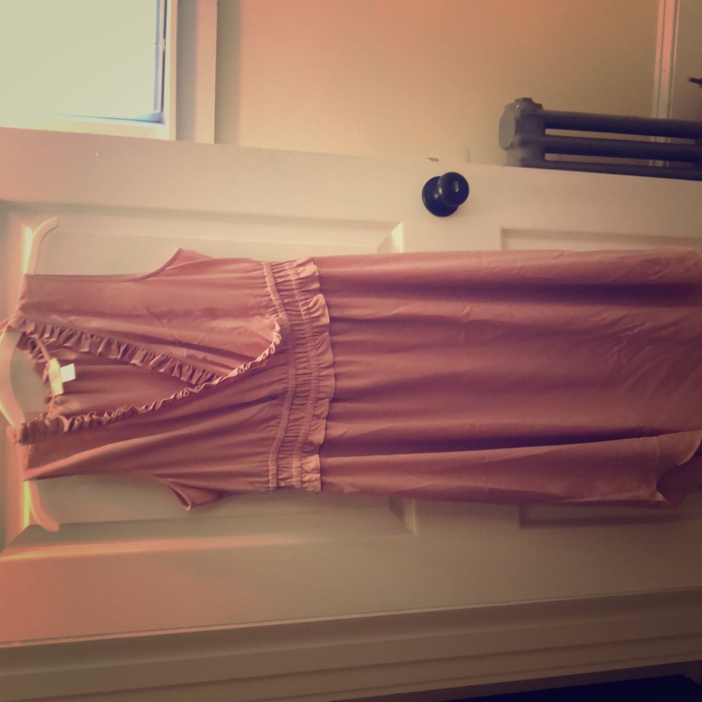 Loft sz medium dusty rose a-line dress.
